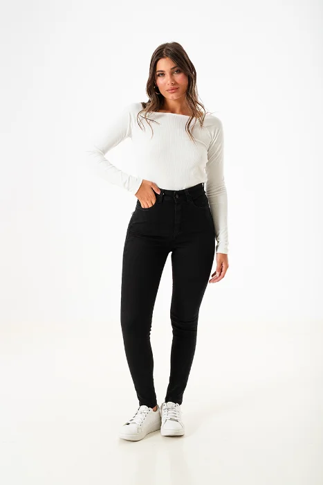 1010.1 Pant. Chupín Tiro Alto Clásico Negro