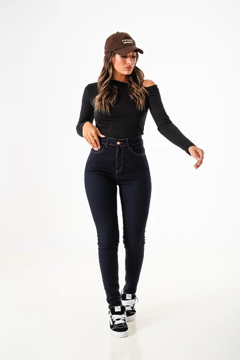 1010.1 Pant. Chupín Tiro Alto Clásico Azul Dark