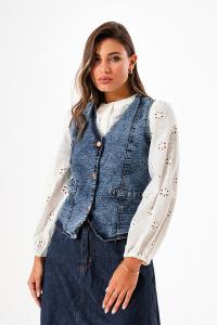 5255 Chaleco Nevado Denim - Miniatura 2