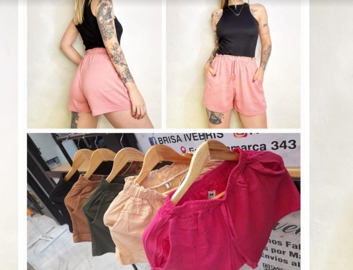 Short con Bolsillo Lino - Imagen 3