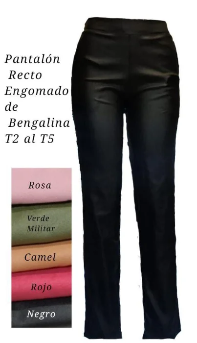 Pantalón Recto Engomado