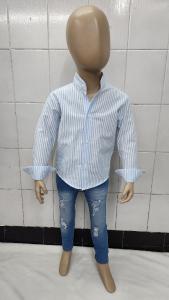 Camisas Rayada de Bebé Cuello Mao - Miniatura 2