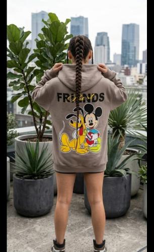 Buzo Oversize Doble Estampa Friza Común