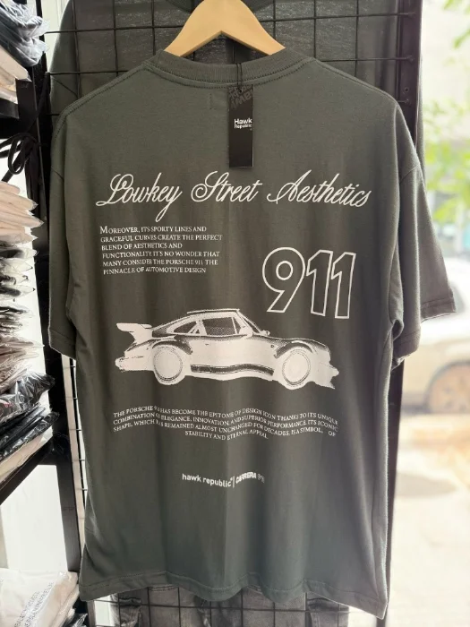 Remera Oversize 911 Porsche Algodón Peinado