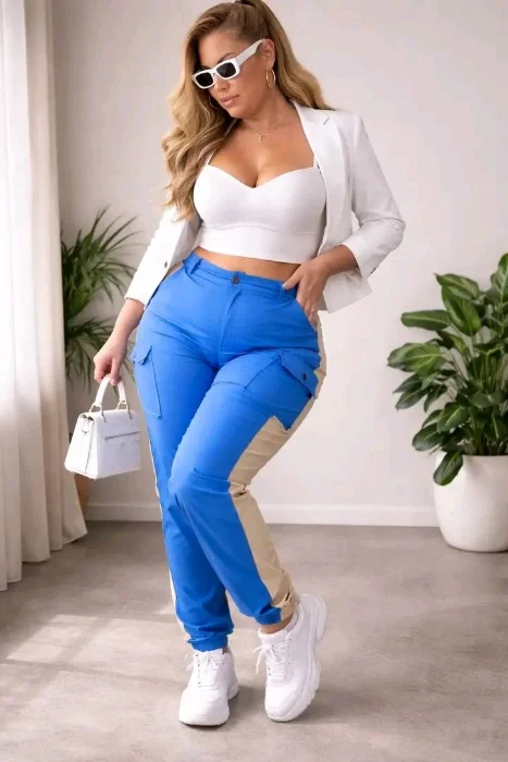 Pantalon Cargo Bicolor