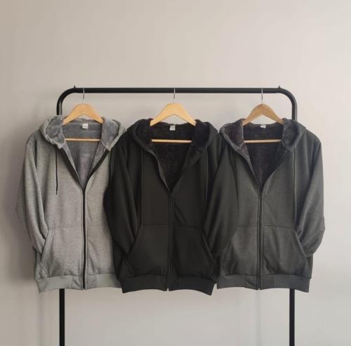 Campera Jersey con Piel - Miniatura 3