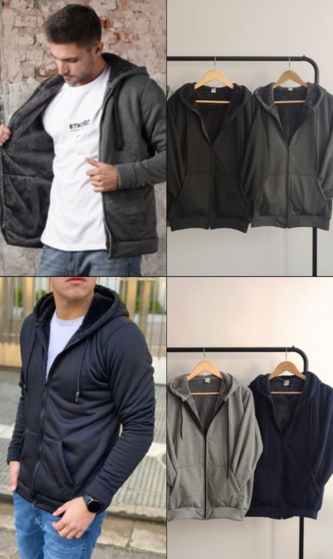 Campera Jersey con Piel - Imagen 5