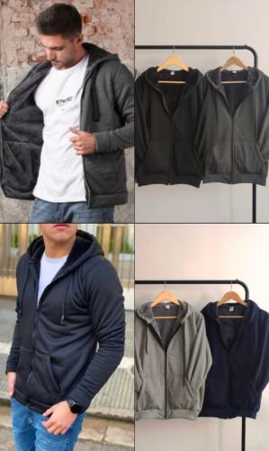 Campera Jersey con Piel - Miniatura 5