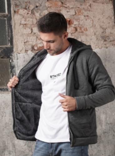 Campera Jersey con Piel