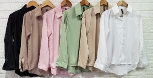 Camisa Saten Manga Larga - Miniatura 7