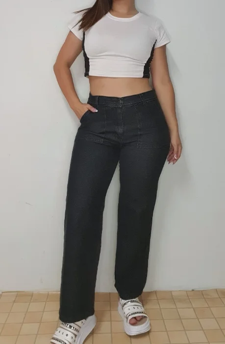Jeans Recto Gris