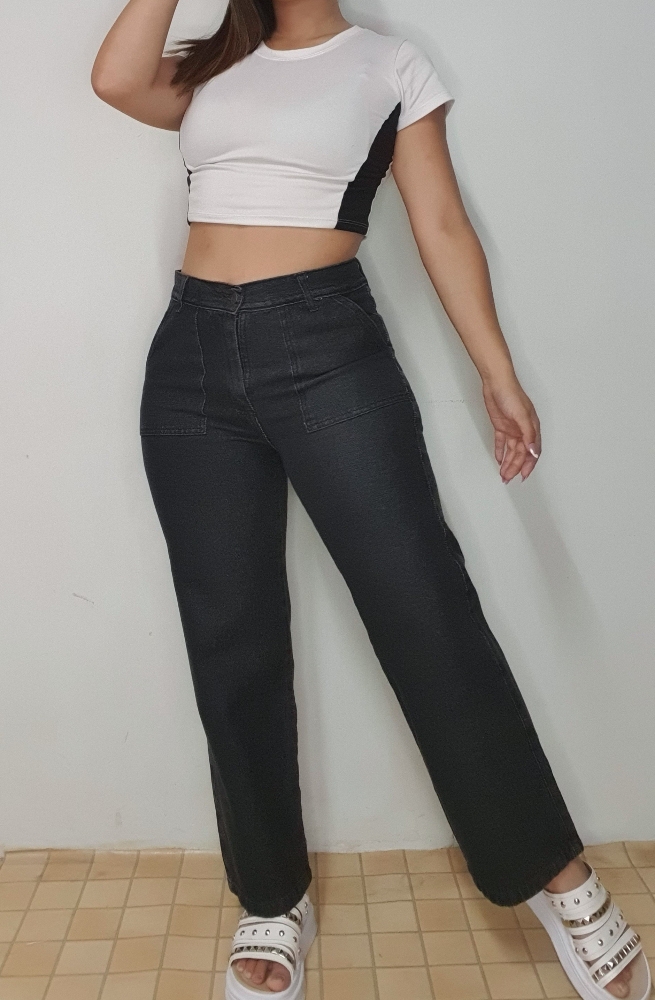 Jeans Recto Gris - Imagen 3