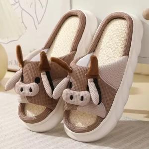 Docena Pantuflonas de Lino Vaquita Dama - Miniatura 3