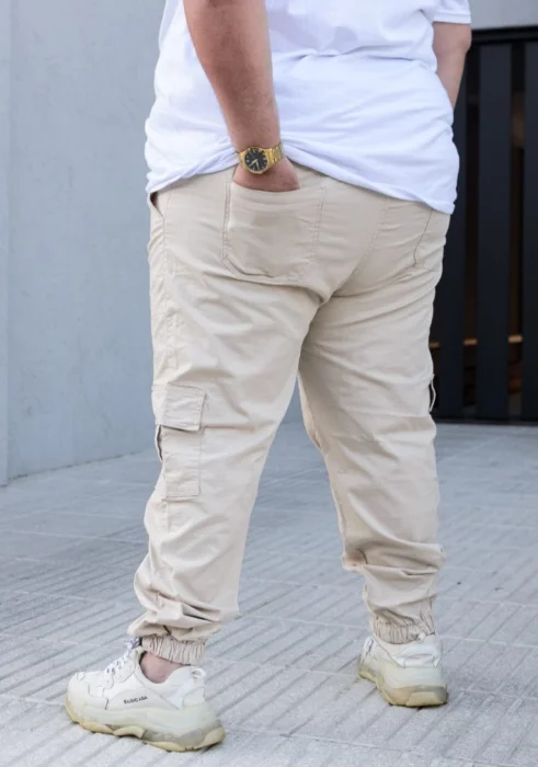 Joguer Mom Cargo Elastizado Gabardina