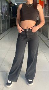 Wide Leg Clásico Rígido Negro