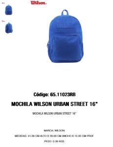 Wilson Mochilas Originales con Licencia