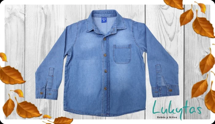 Camisa Manga/larga Jeans Rígido [niño]