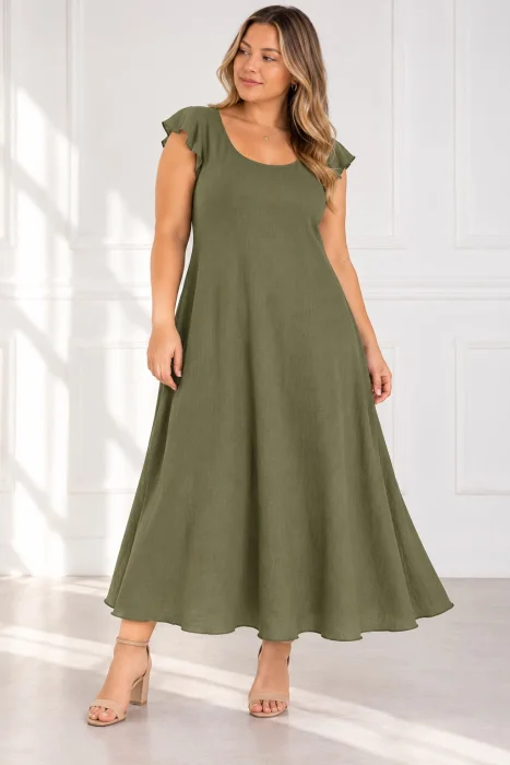 Vestido Largo de Lino