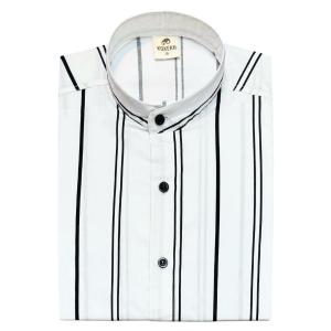 Camisa Cuello Mao Rayado Elastizado Slim Fit - Miniatura 4