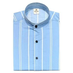 Camisa Cuello Mao Rayado Slim Fit Elastizado - Miniatura 2