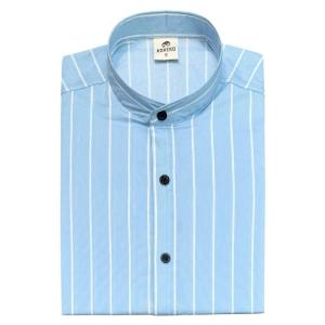 Camisa Cuello Mao Rayado Slim Fit Elastizado - Miniatura 3
