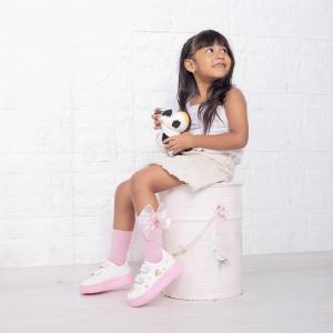 Zapatillas Capibara  Nena Blancas Suela Lila Rosa Infantil Livianas Velcro  Calidad - Miniatura 7