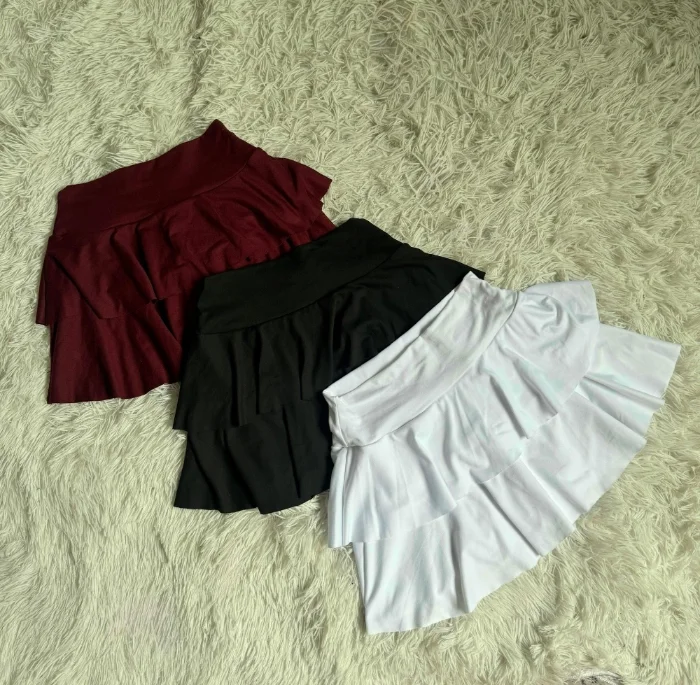 Pollera Doble Volado Modal Sof
