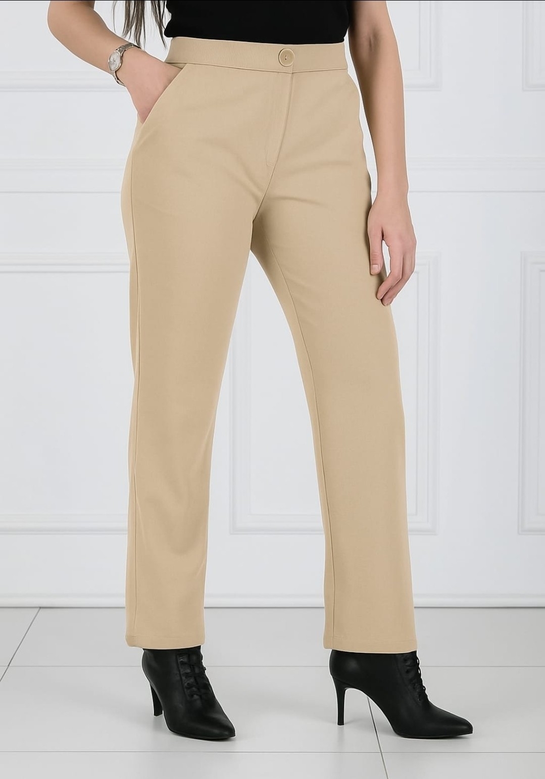 Pantalon Sastrero Zara Liso - Imagen 3