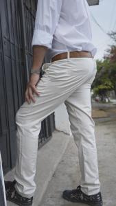 Pantalones de Gabardina Esmerilada