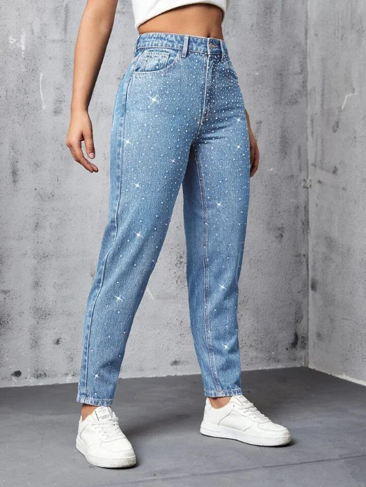 Jeans Mon con Strass