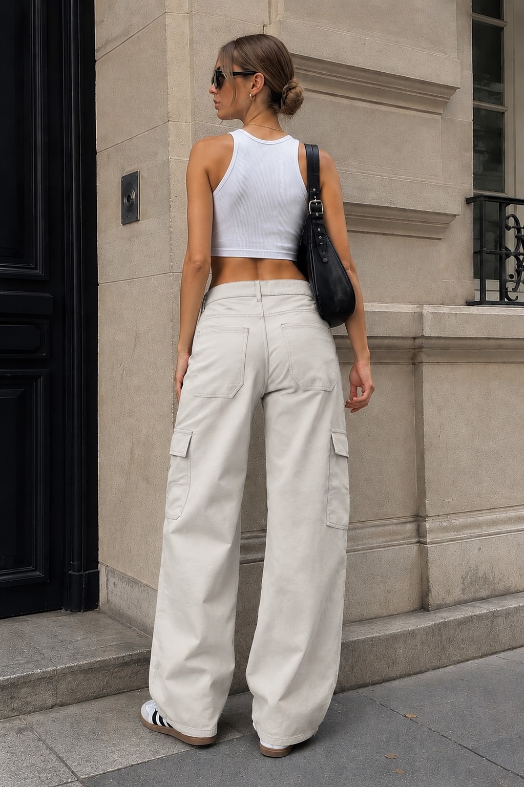 Wide Leg Cargo Beige - Imagen 2