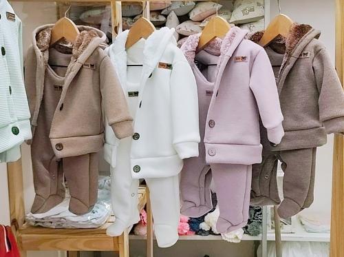 Conjunto Jardinero+ Campera con Piel