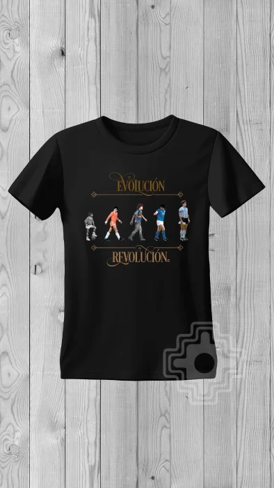 Remera de Algodón Peinado con Dtf - Evolución Revolución-diego Frase-los Maradonas