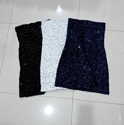 Vestido Strapless Corto - Velvet Lentejuela - Miniatura 2