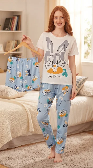 Pijamas 3 Piezas con Varios Estampados