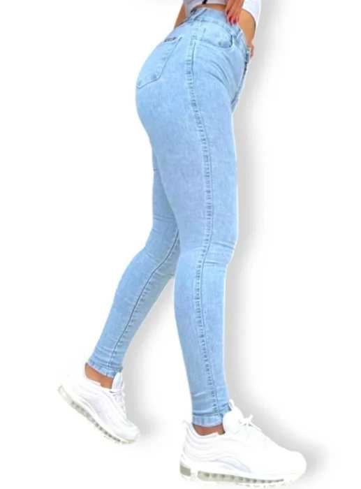 Chupin Dama Elastizado Celeste Nevado