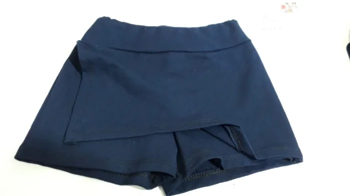 Shorts Pollera de Algodón Azul Escolar