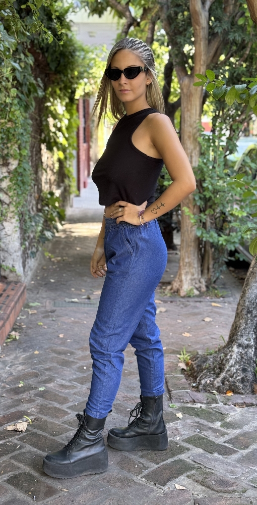 Babucha Jean "azul" Clásico - Imagen 2