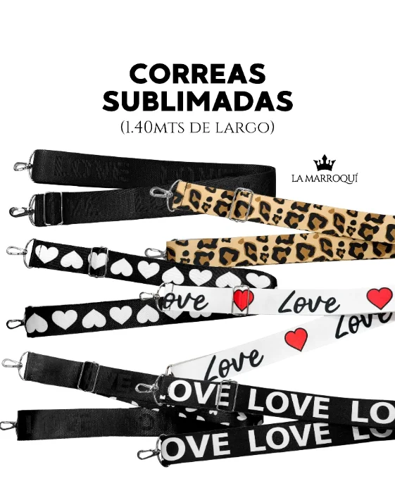 Correas Sublimadas Sueltas para Mochilas, Carteras, Bandoleras