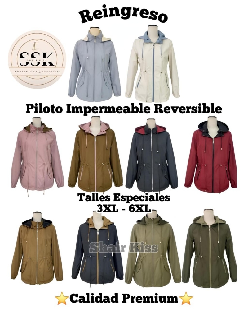 Campera Impermeable Reversible Y.d. T Especiales - Imagen 3