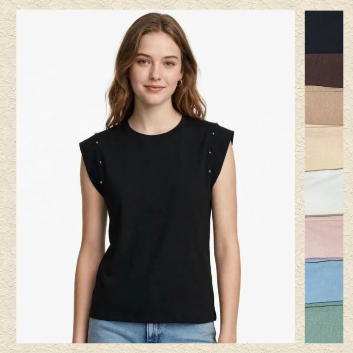 Remera de Dama con Tachas