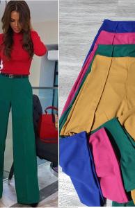 Pantalón Palazo Casual Cintura Avispa Tiro Alto - Miniatura 2