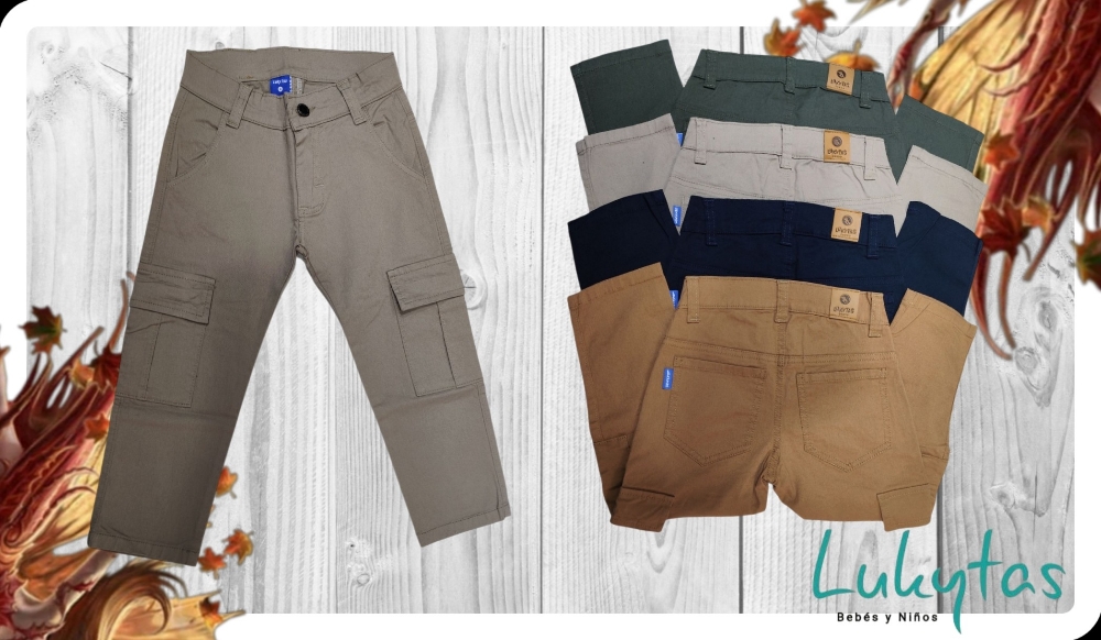 Pantalón Cargo de Gabardina [niño] - Imagen 2