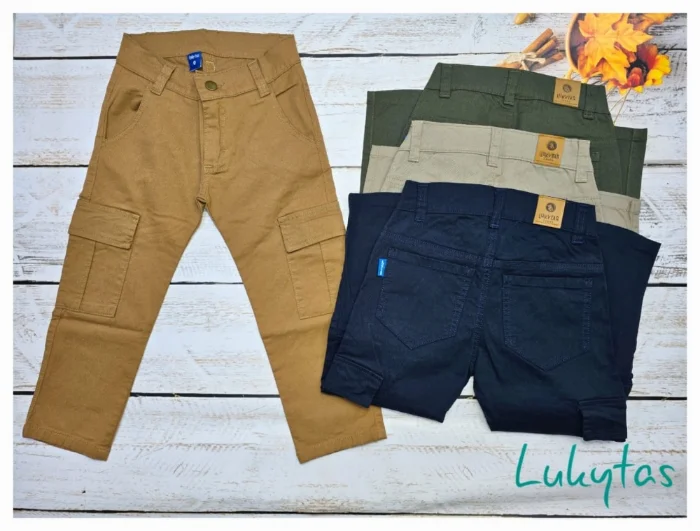 Pantalón Cargo de Gabardina [niño]