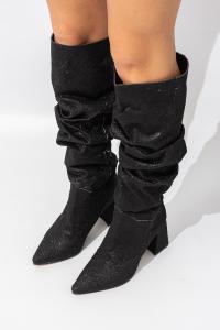 Bota Arrugada Caña Alta Tendencia Lirio - Miniatura 6