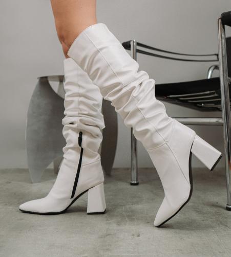 Bota Arrugada Caña Alta Tendencia Lirio - Miniatura 5