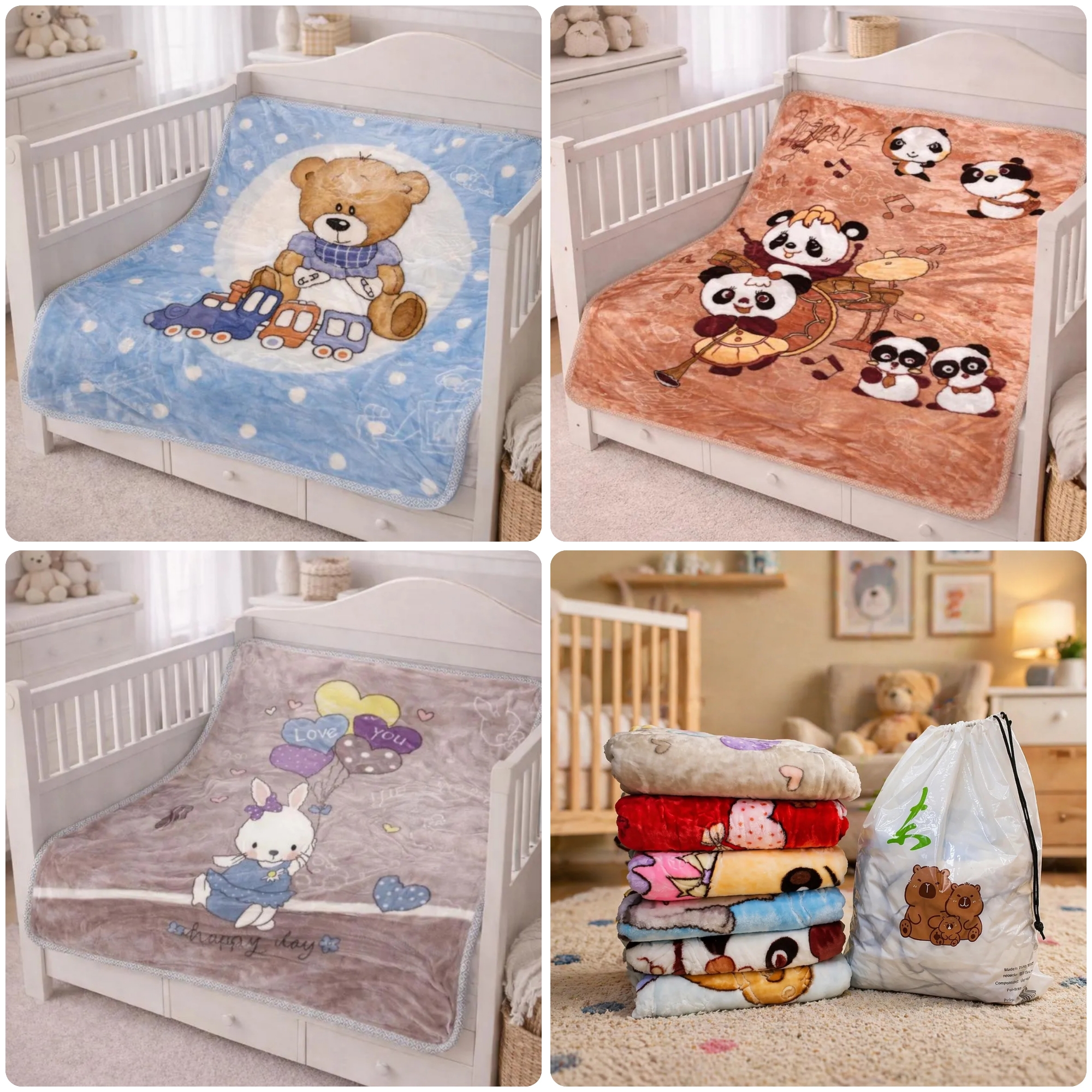 Colcha Bebé Plush Reversible - Imagen 2