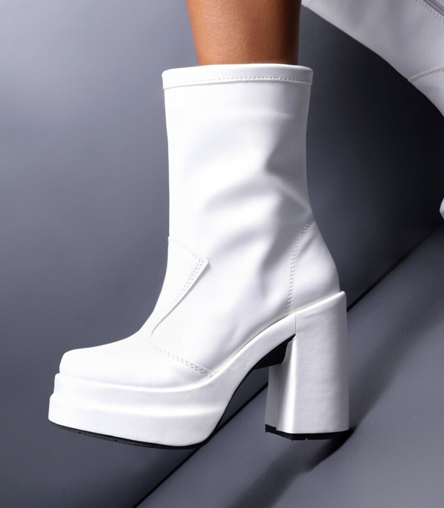 Botas con Plataforma Blanco - Imagen 2
