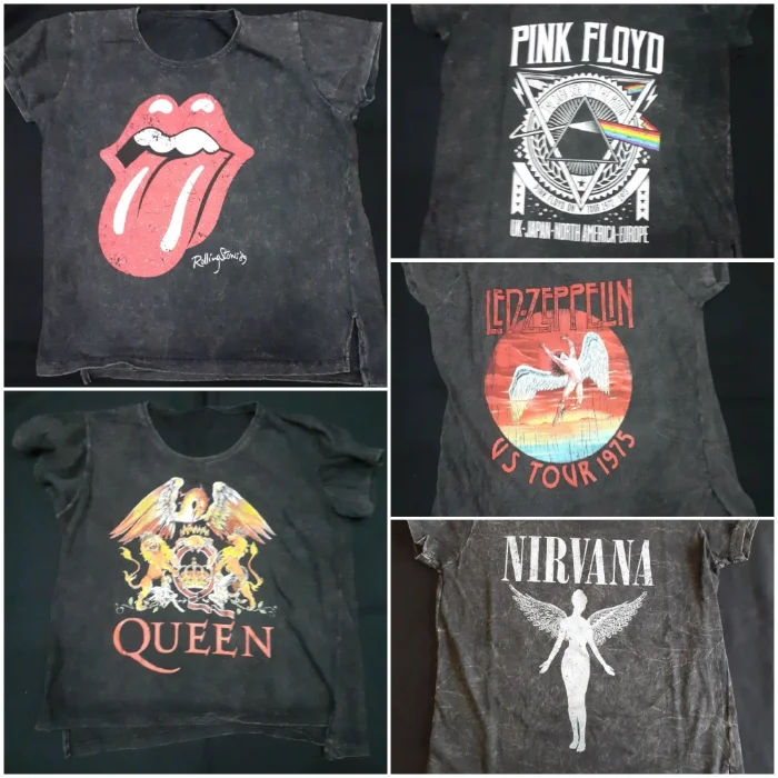 Remeras Mujer. Bandas Rock