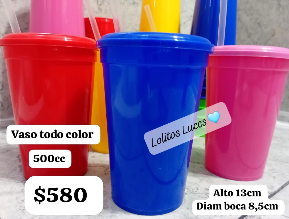 Vaso Color 500cc Aprox - Imagen 3